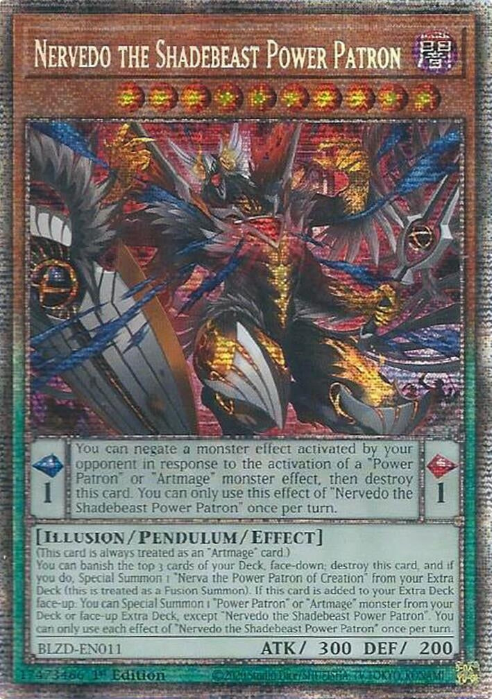 Image for Nervedo the Shadebeast Power Patron (Starlight Rare) (BLZD-EN011) (Blazing Dominion) (BLZD) - YuGiOh