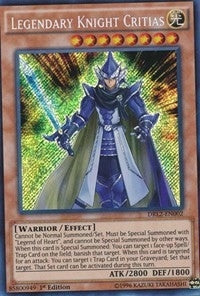 Image for Legendary Knight Critias (DRL2-EN002) (Dragons of Legend 2) - YuGiOh