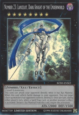 Image for Number 23: Lancelot, Dark Knight of the Underworld (BOSH-ENSE2) (Breakers of Shadow) - YuGiOh