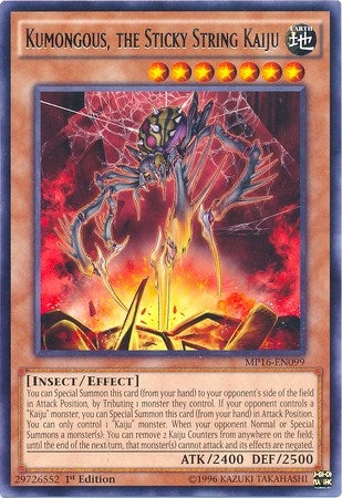 Image for Kumongous, the Sticky String Kaiju (MP16-EN099) (2016 Mega-Tins Mega Pack) - YuGiOh
