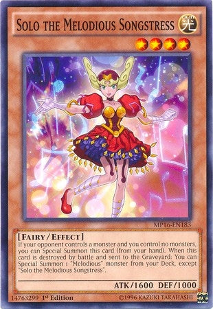 Image for Solo the Melodious Songstress (MP16-EN183) (2016 Mega-Tins Mega Pack) - YuGiOh