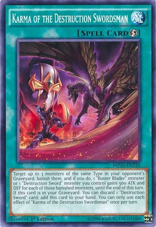 Image for Karma of the Destruction Swordsman (MP16-EN216) (2016 Mega-Tins Mega Pack) - YuGiOh