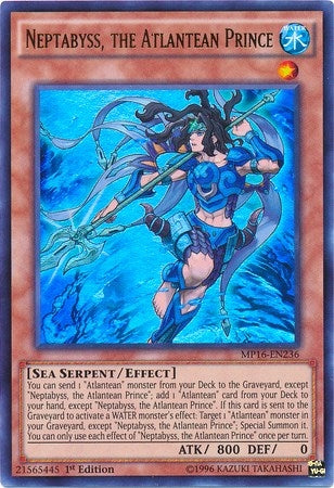 Image for Neptabyss, the Atlantean Prince (MP16-EN236) (2016 Mega-Tins Mega Pack) - YuGiOh