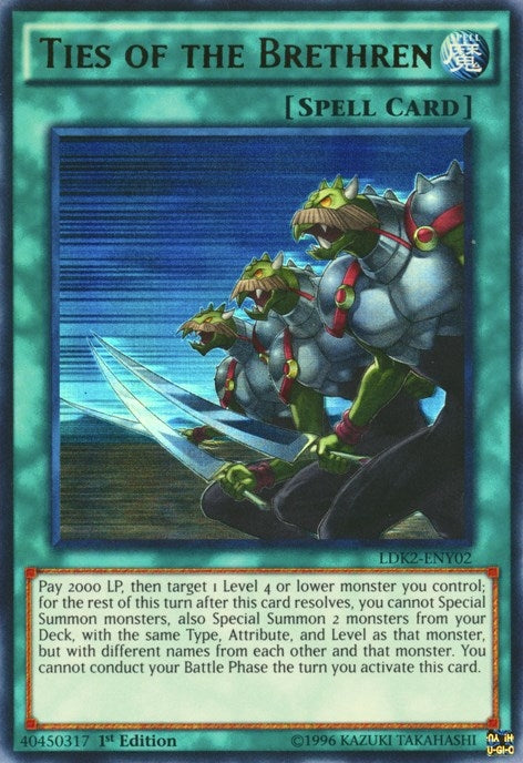 Image for Ties of the Brethren (LDK2-ENY02) (Legendary Decks II) - YuGiOh