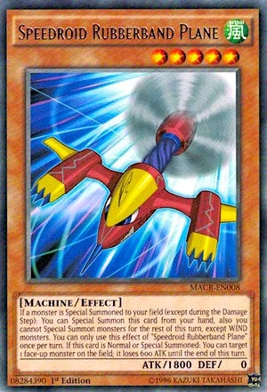 Image for Speedroid Rubberband Plane (MACR-EN008) (Maximum Crisis) - YuGiOh