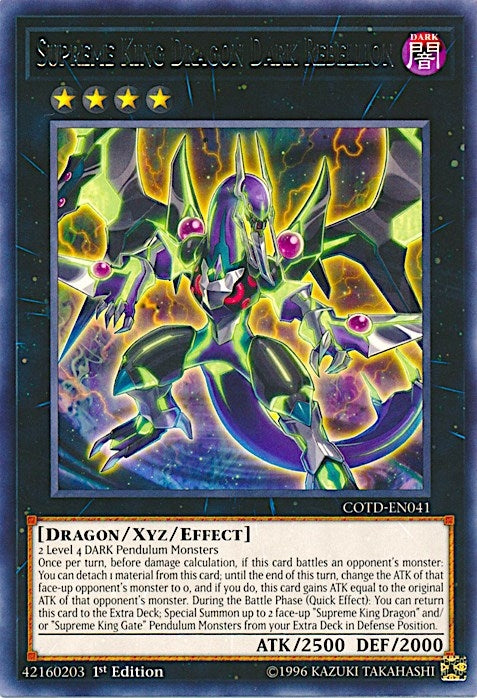 Image for Supreme King Dragon Dark Rebellion (COTD-EN041) (Code of the Duelist) - YuGiOh