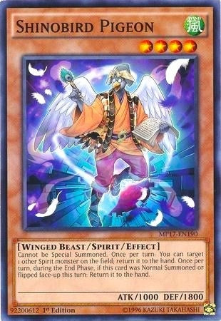 Image for Shinobird Pigeon (MP17-EN190) (2017 Mega-Tins Mega Pack) - YuGiOh