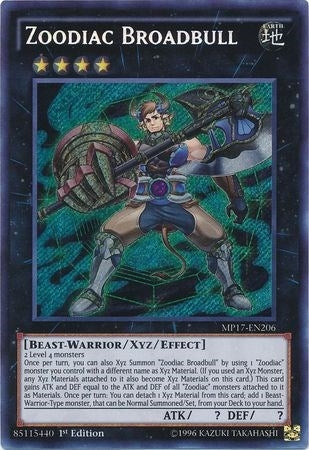 Image for Zoodiac Broadbull (MP17-EN206) (2017 Mega-Tins Mega Pack) - YuGiOh
