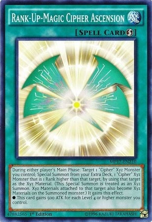 Image for Rank-Up-Magic Cipher Ascension (MP17-EN210) (2017 Mega-Tins Mega Pack) - YuGiOh