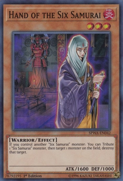 Image for Hand of the Six Samurai (SPWA-EN042) (Spirit Warriors) - YuGiOh