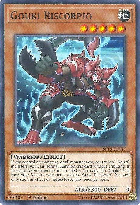 Image for Gouki Riscorpio (SP18-EN017) (Star Pack VRAINS) - YuGiOh