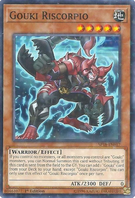 Image for Gouki Riscorpio (Starfoil) (SP18-EN017) (Star Pack VRAINS) - YuGiOh