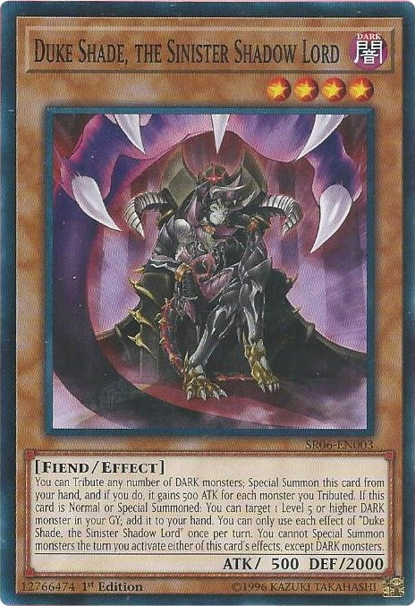 Image for Duke Shade, the Sinister Shadow Lord (SR06-EN003) (Structure Deck: Lair of Darkness) - YuGiOh