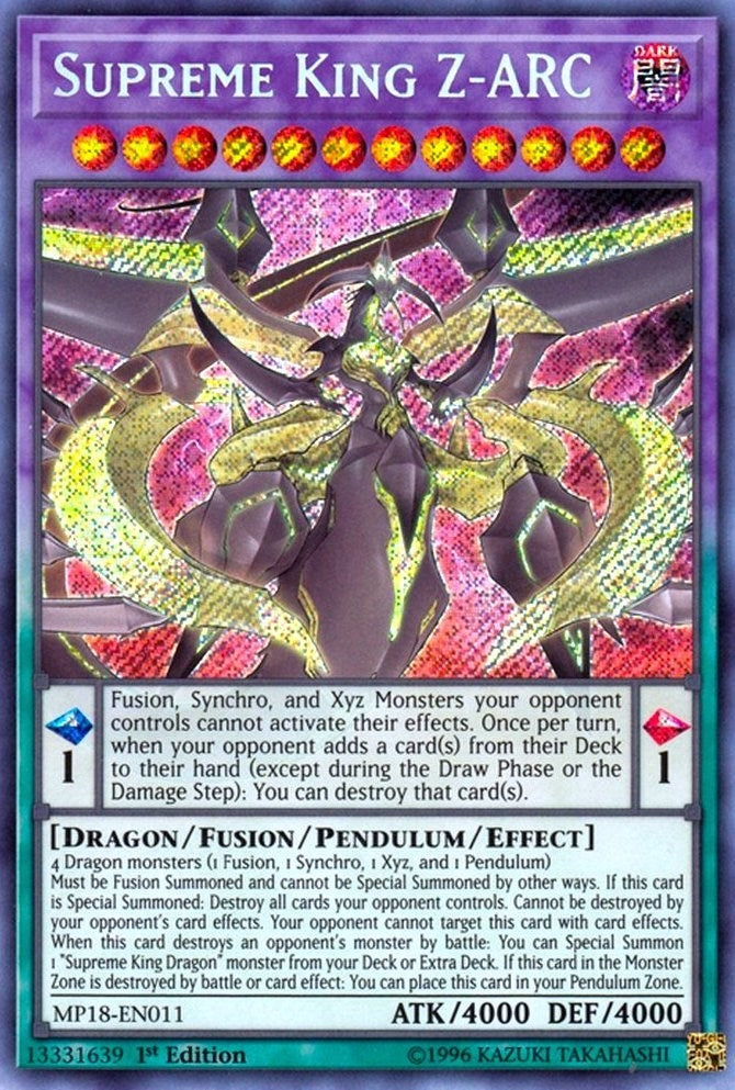 Image for Supreme King Z-ARC (MP18-EN011) (2018 Mega-Tins Mega Pack) - YuGiOh