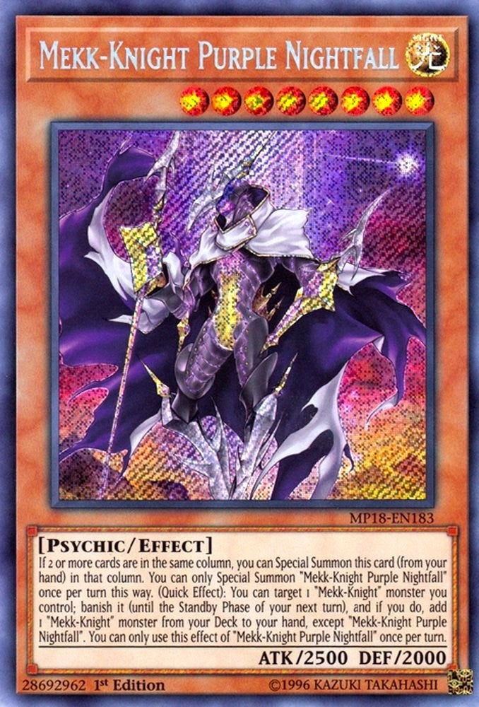 Image for Mekk-Knight Purple Nightfall (MP18-EN183) (2018 Mega-Tins Mega Pack) - YuGiOh