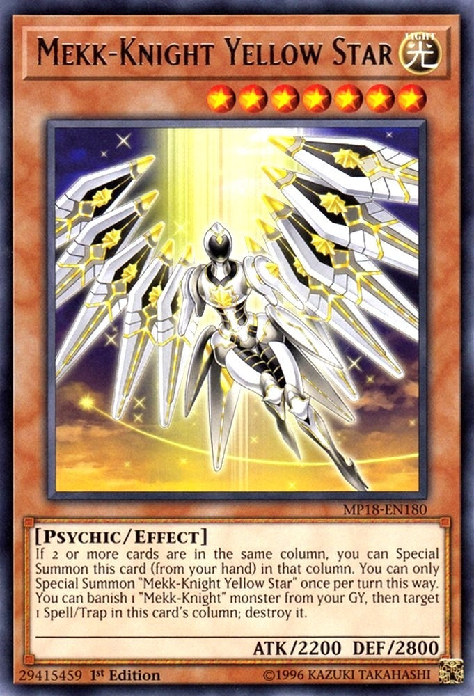 Image for Mekk-Knight Yellow Star (MP18-EN180) (2018 Mega-Tins Mega Pack) - YuGiOh