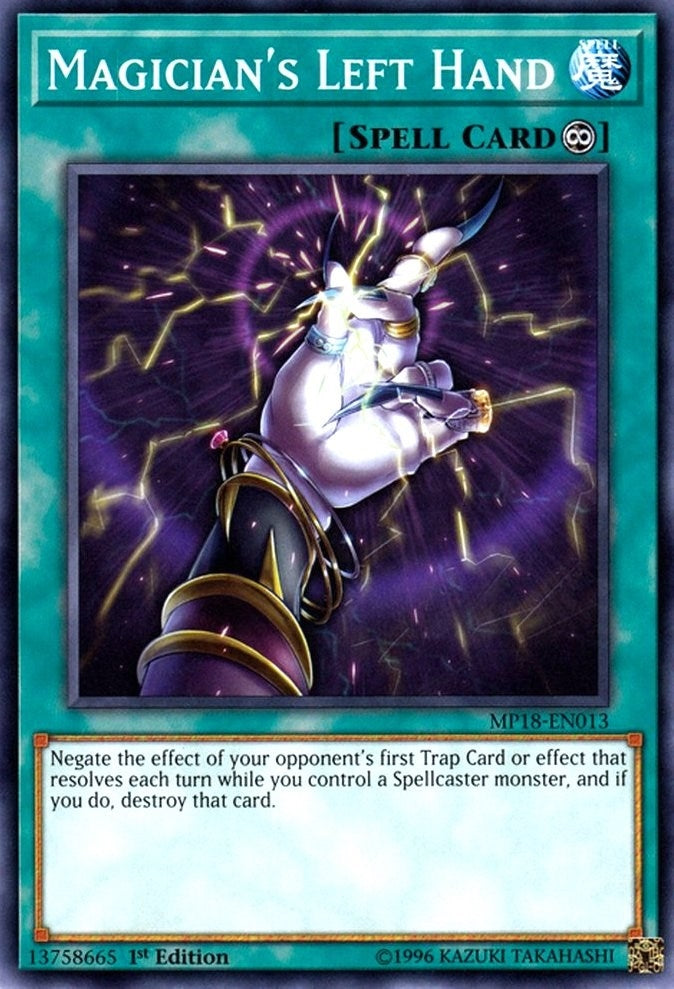 Image for Magician's Left Hand (MP18-EN013) (2018 Mega-Tins Mega Pack) - YuGiOh