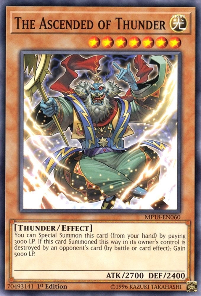 Image for The Ascended of Thunder (MP18-EN060) (2018 Mega-Tins Mega Pack) - YuGiOh