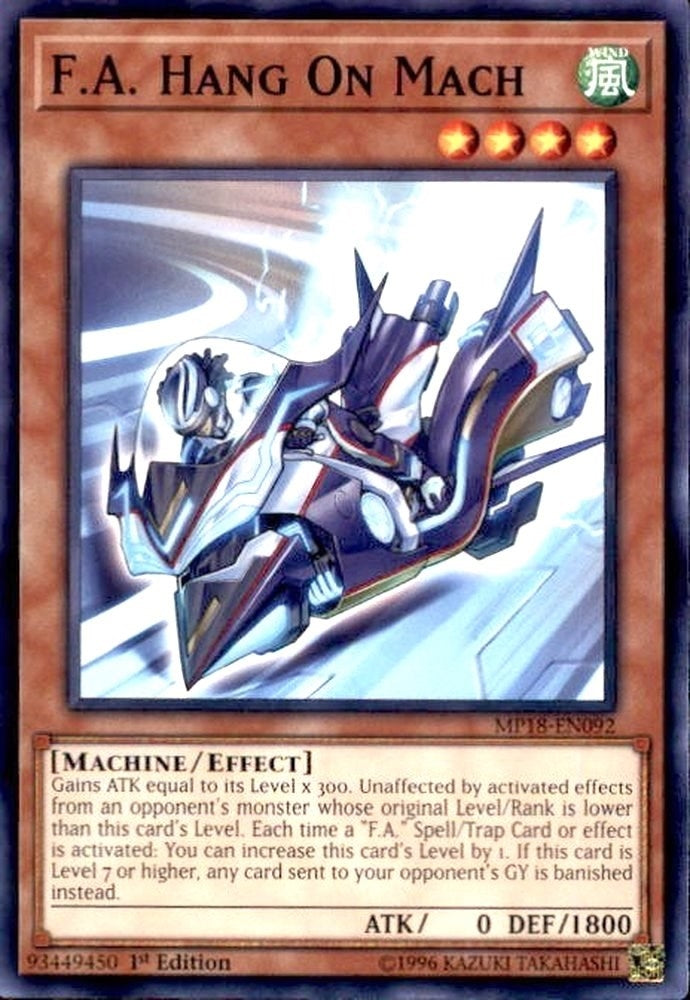 Image for F.A. Hang On Mach (MP18-EN092) (2018 Mega-Tins Mega Pack) - YuGiOh