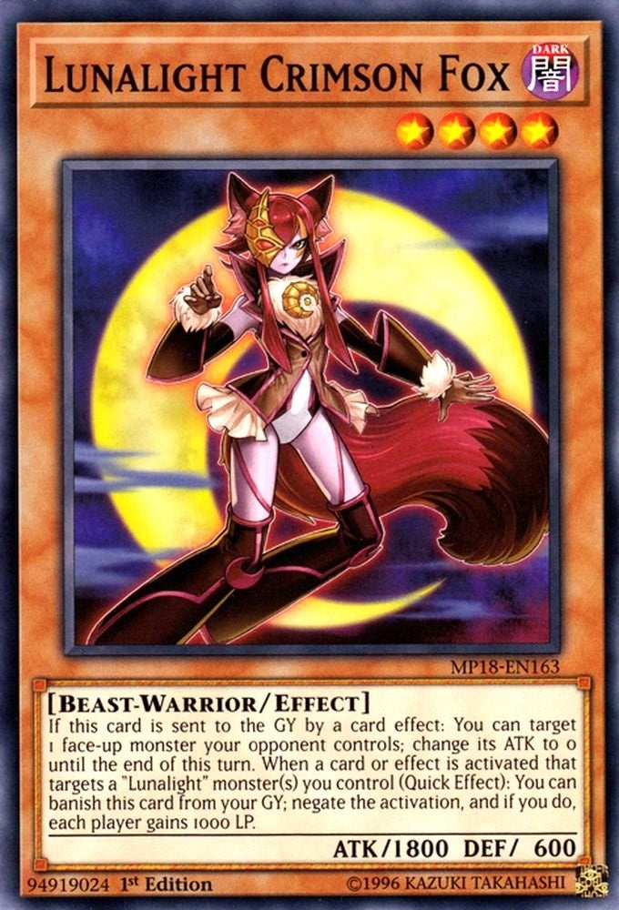 Image for Lunalight Crimson Fox (MP18-EN163) (2018 Mega-Tins Mega Pack) - YuGiOh