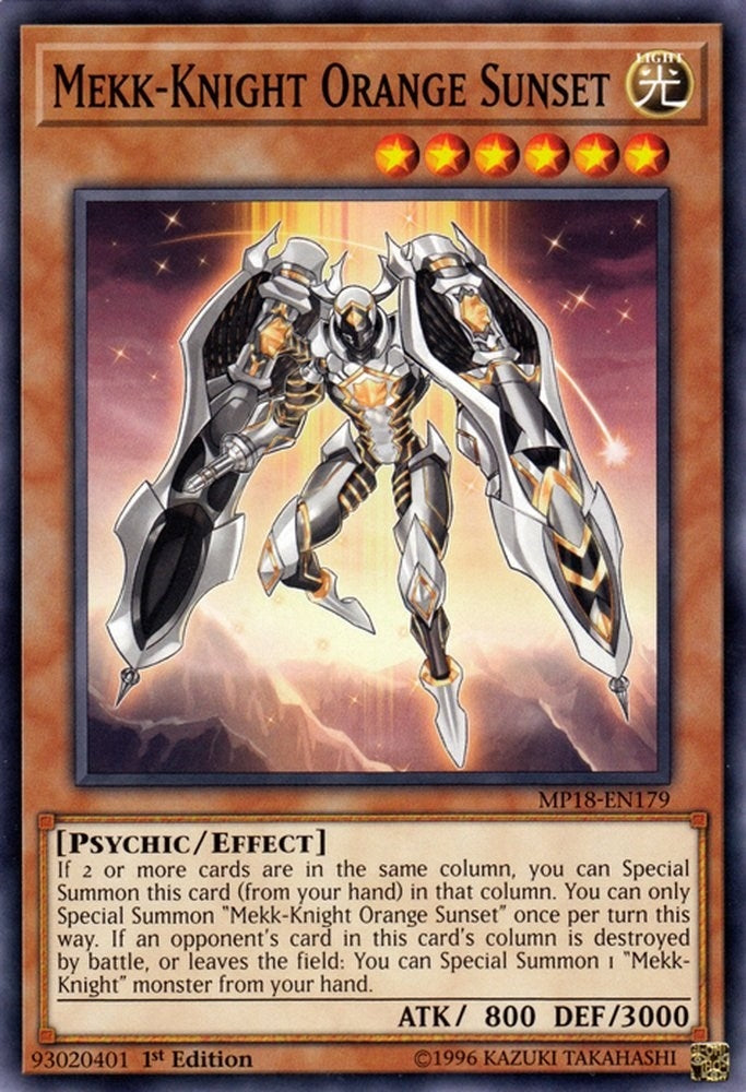Image for Mekk-Knight Orange Sunset (MP18-EN179) (2018 Mega-Tins Mega Pack) - YuGiOh