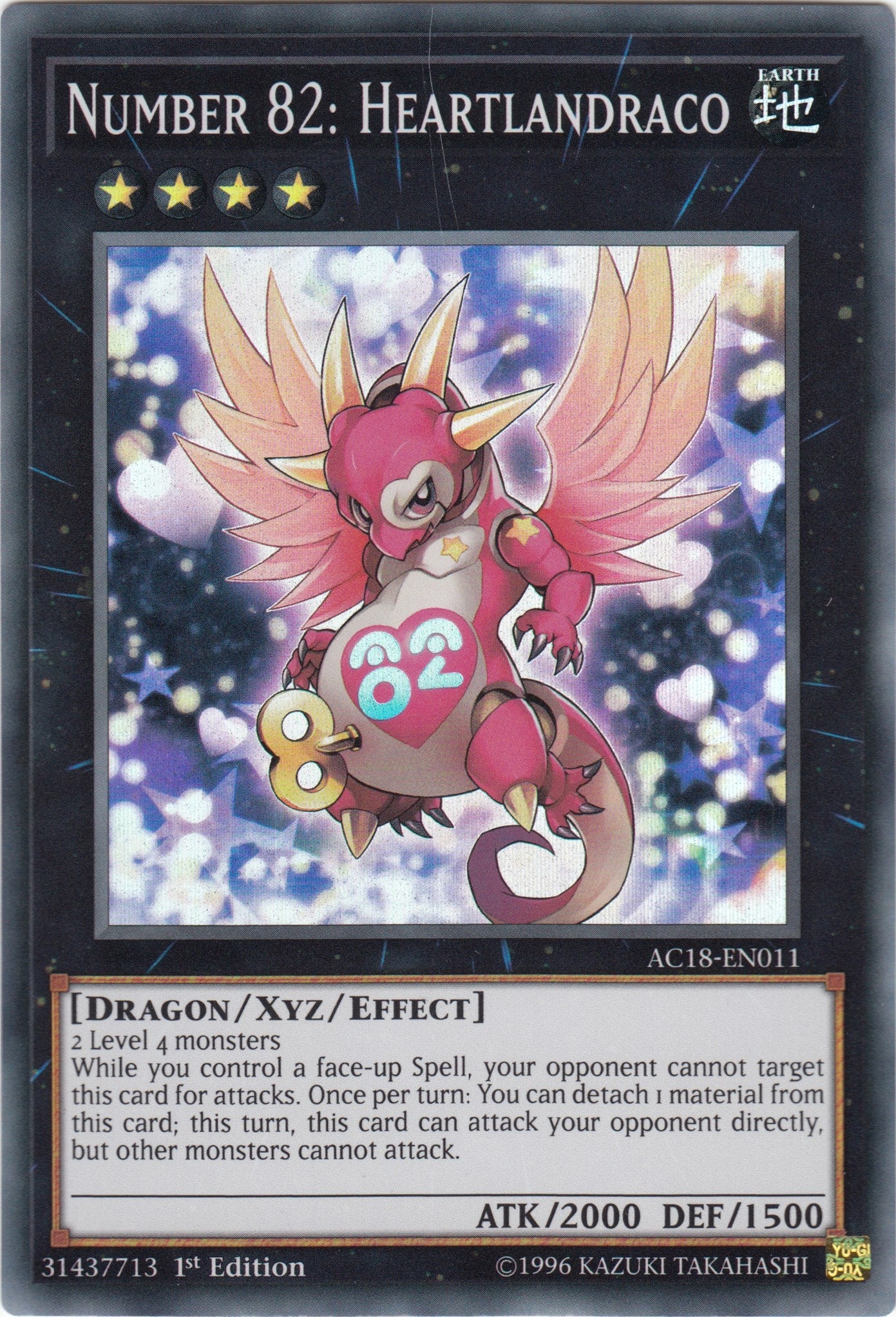 Image for Number 82: Heartlandraco (AC18-EN011) (Advent Calendar 2018) - YuGiOh
