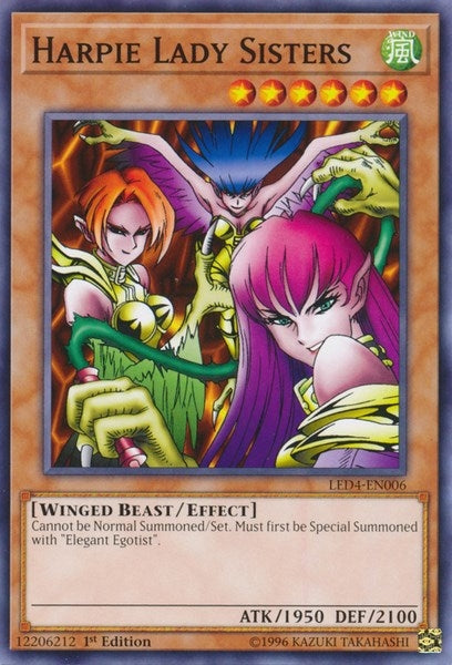 Image for Harpie Lady Sisters (LED4-EN006) (Legendary Duelists: Sisters of the Rose) - YuGiOh