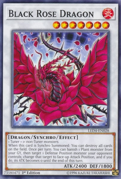 Image for Black Rose Dragon (LED4-EN028) (Legendary Duelists: Sisters of the Rose) - YuGiOh