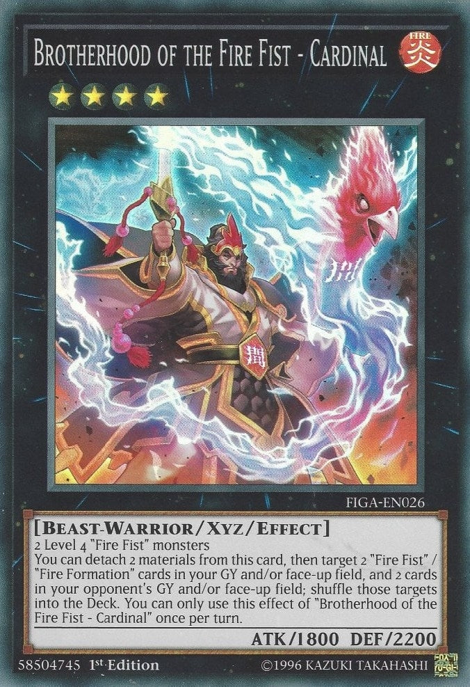 Image for Brotherhood of the Fire Fist - Cardinal (FIGA-EN026) (Fists of the Gadgets) - YuGiOh