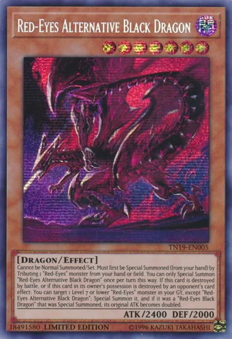 Image for Red-Eyes Alternative Black Dragon (TN19-EN005) (2019 Gold Sarcophagus Tin) - YuGiOh