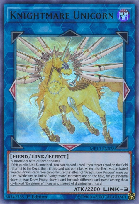 Image for Knightmare Unicorn (MP19-EN028) (2019 Gold Sarcophagus Tin Mega Pack) - YuGiOh
