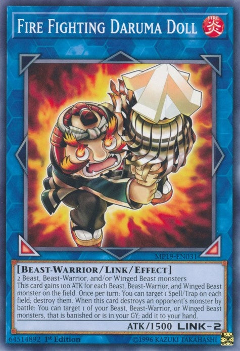 Image for Fire Fighting Daruma Doll (MP19-EN031) (2019 Gold Sarcophagus Tin Mega Pack) - YuGiOh