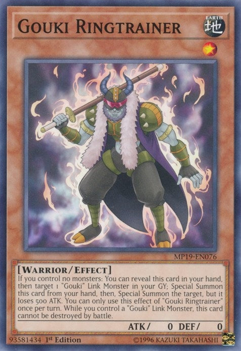 Image for Gouki Ringtrainer (MP19-EN076) (2019 Gold Sarcophagus Tin Mega Pack) - YuGiOh