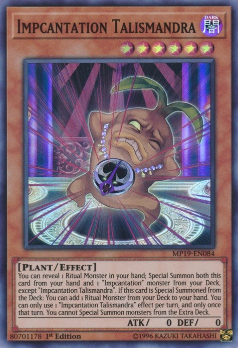 Image for Impcantation Talismandra (MP19-EN084) (2019 Gold Sarcophagus Tin Mega Pack) - YuGiOh