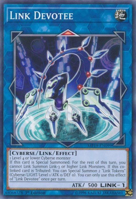 Image for Link Devotee (MP19-EN099) (2019 Gold Sarcophagus Tin Mega Pack) - YuGiOh