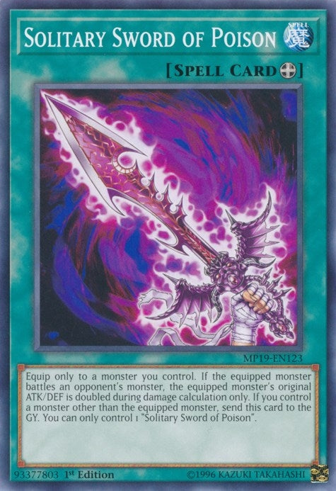 Image for Solitary Sword of Poison (MP19-EN123) (2019 Gold Sarcophagus Tin Mega Pack) - YuGiOh