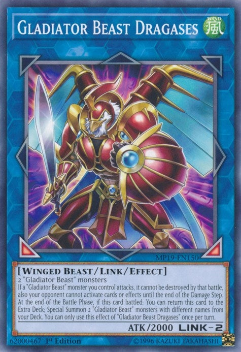 Image for Gladiator Beast Dragases (MP19-EN150) (2019 Gold Sarcophagus Tin Mega Pack) - YuGiOh