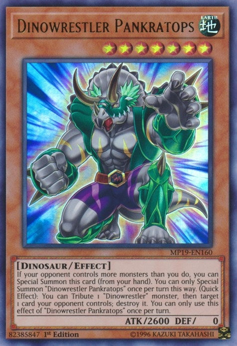 Image for Dinowrestler Pankratops (MP19-EN160) (2019 Gold Sarcophagus Tin Mega Pack) - YuGiOh