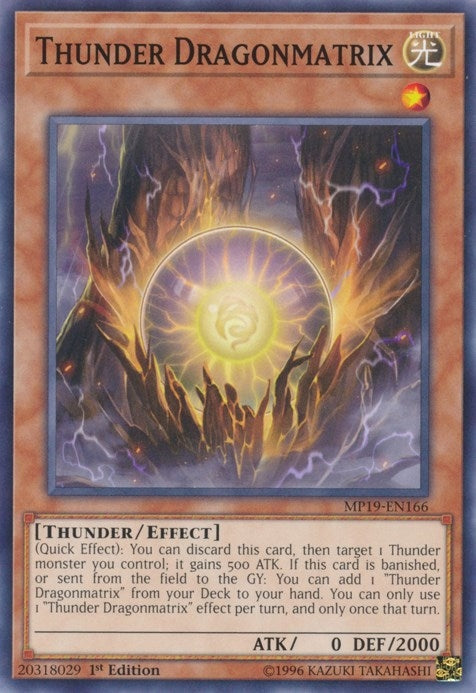 Image for Thunder Dragonmatrix (MP19-EN166) (2019 Gold Sarcophagus Tin Mega Pack) - YuGiOh