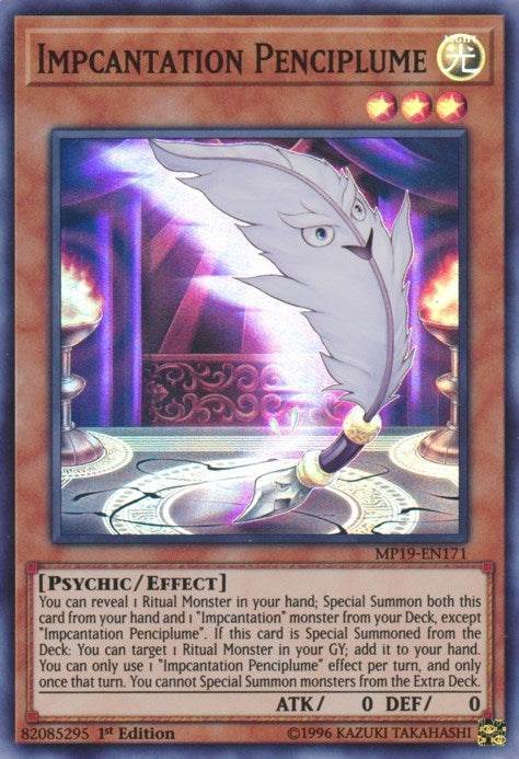 Image for Impcantation Penciplume (MP19-EN171) (2019 Gold Sarcophagus Tin Mega Pack) - YuGiOh