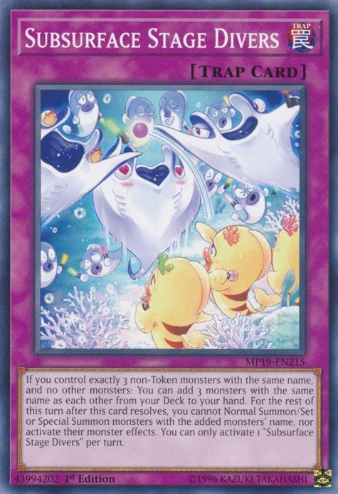 Image for Subsurface Stage Divers (MP19-EN215) (2019 Gold Sarcophagus Tin Mega Pack) - YuGiOh