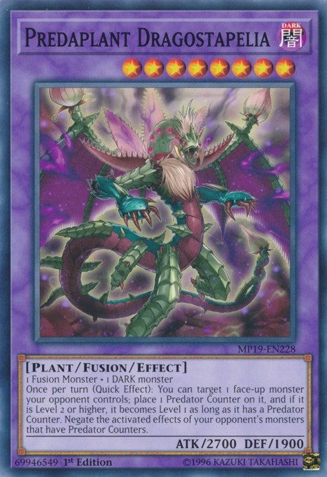 Image for Predaplant Dragostapelia (MP19-EN228) (2019 Gold Sarcophagus Tin Mega Pack) - YuGiOh