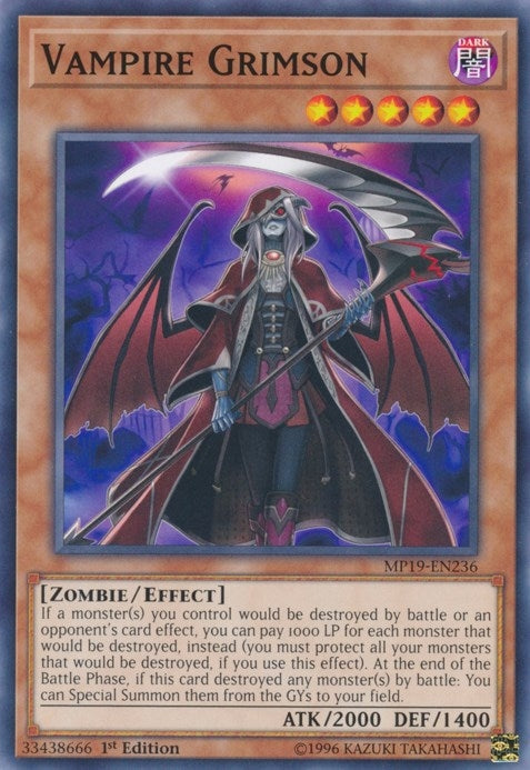 Image for Vampire Grimson (MP19-EN236) (2019 Gold Sarcophagus Tin Mega Pack) - YuGiOh