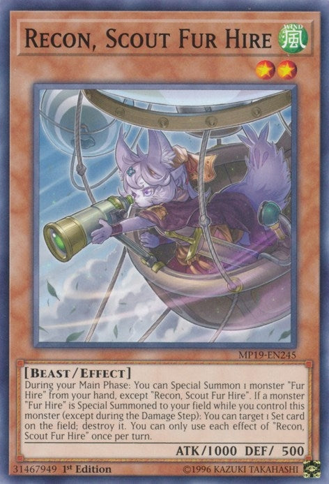 Image for Recon, Scout Fur Hire (MP19-EN245) (2019 Gold Sarcophagus Tin Mega Pack) - YuGiOh