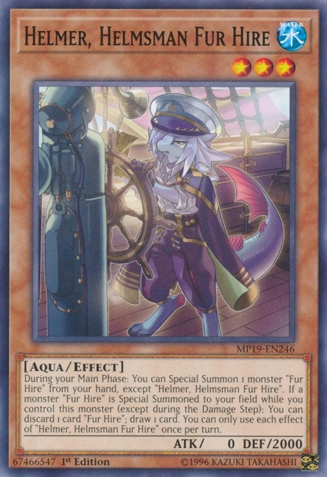 Image for Helmer, Helmsman Fur Hire (MP19-EN246) (2019 Gold Sarcophagus Tin Mega Pack) - YuGiOh
