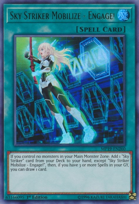 Image for Sky Striker Mobilize - Engage! (MP19-EN260) (2019 Gold Sarcophagus Tin Mega Pack) - YuGiOh