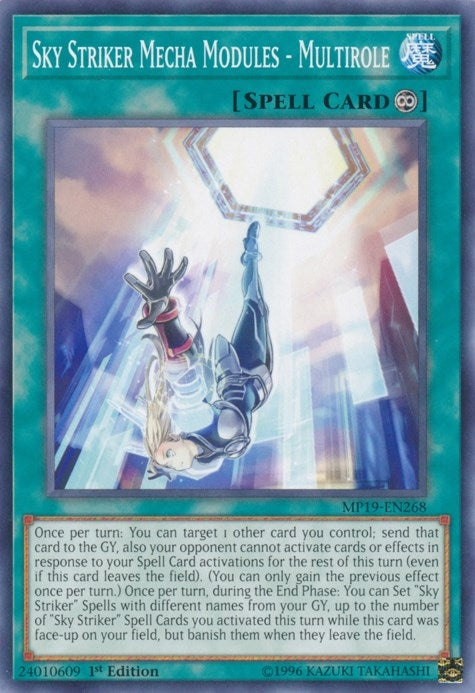 Image for Sky Striker Mecha Modules - Multirole (MP19-EN268) (2019 Gold Sarcophagus Tin Mega Pack) - YuGiOh