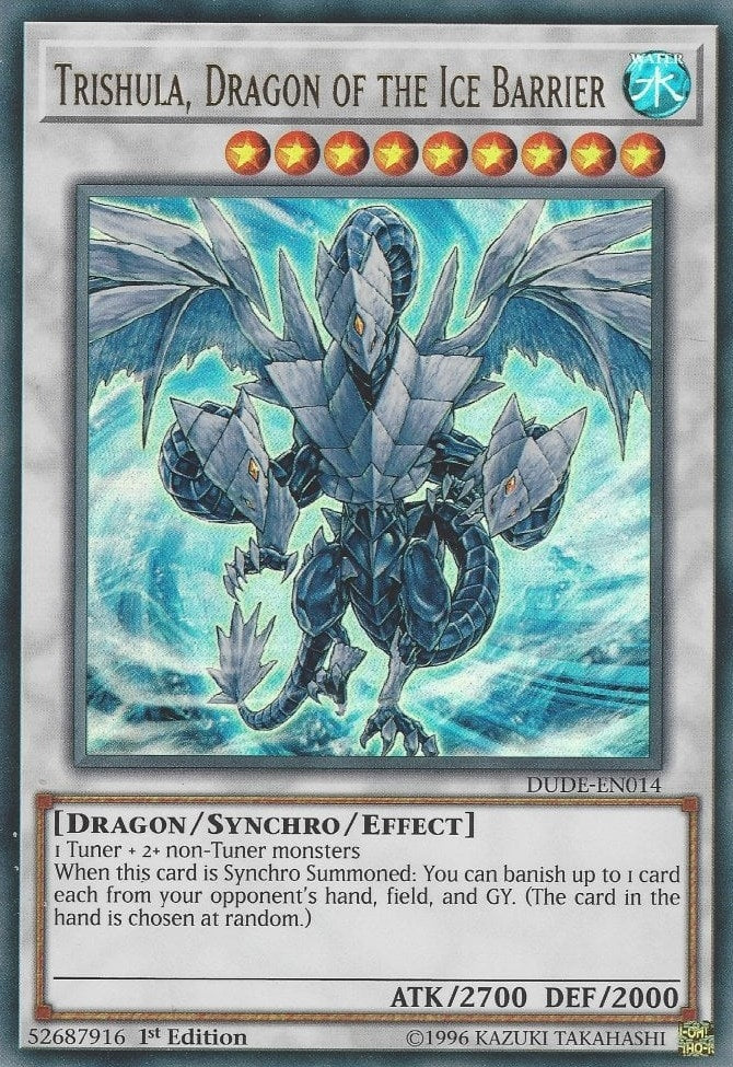 Image for Trishula, Dragon of the Ice Barrier (DUDE-EN014) (Duel Devastator) - YuGiOh