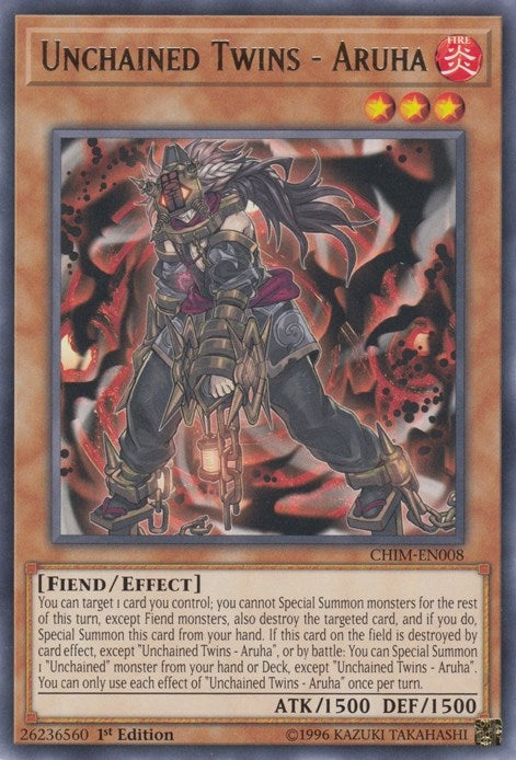 Image for Unchained Twins - Aruha (CHIM-EN008) (Chaos Impact) - YuGiOh