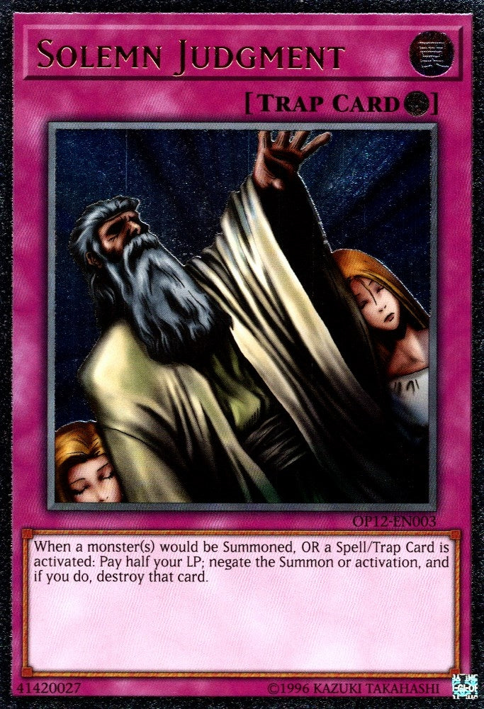 Image for Solemn Judgment (UTR) (OP12-EN003) (OTS Tournament Pack 12) - YuGiOh